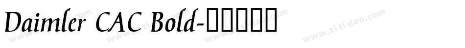 Daimler CAC Bold字体转换